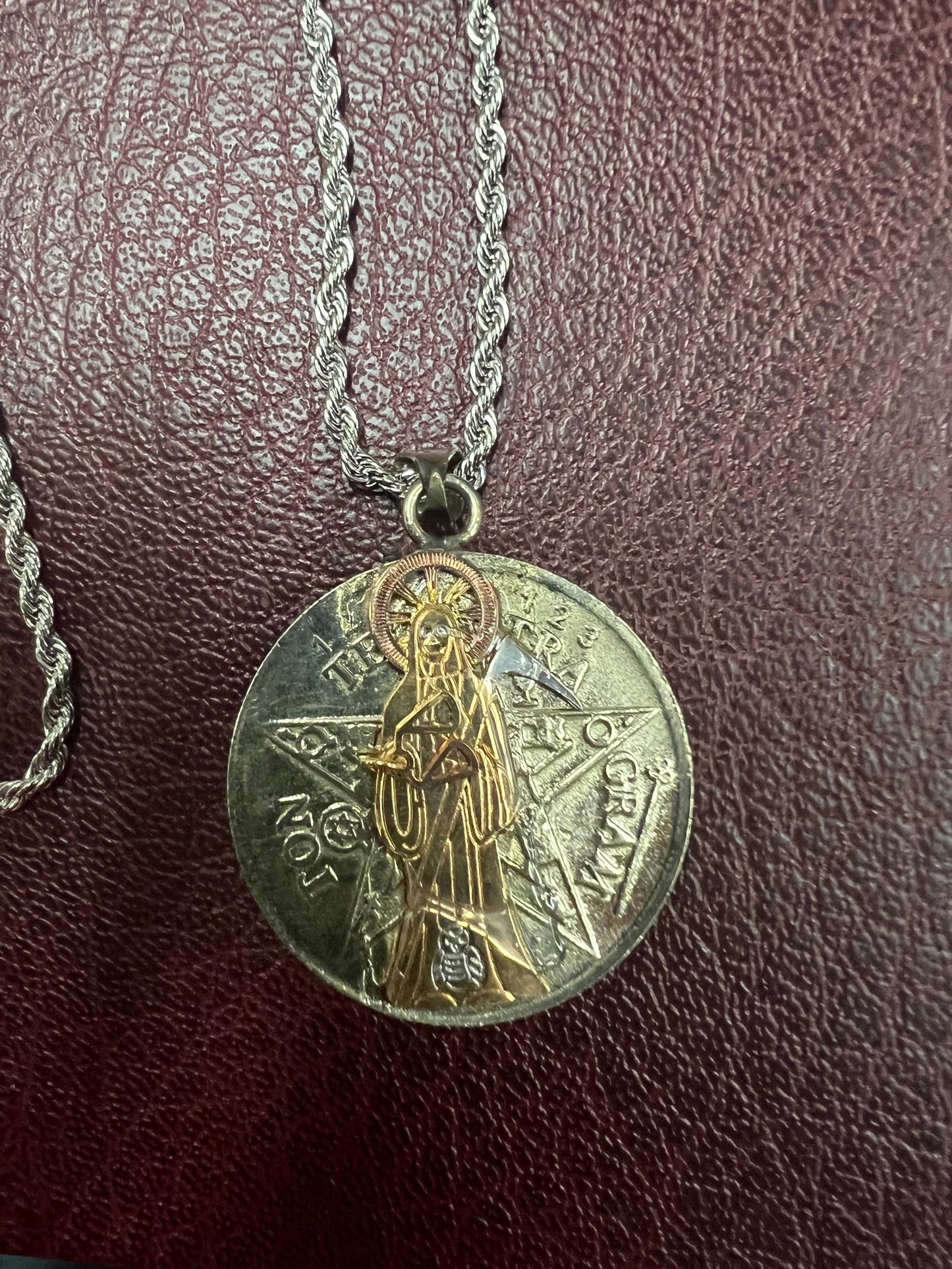 Necklace with La Santa Muerte Pendant