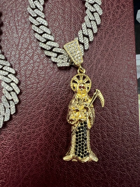 Necklace with La Santa Muerte Pendant